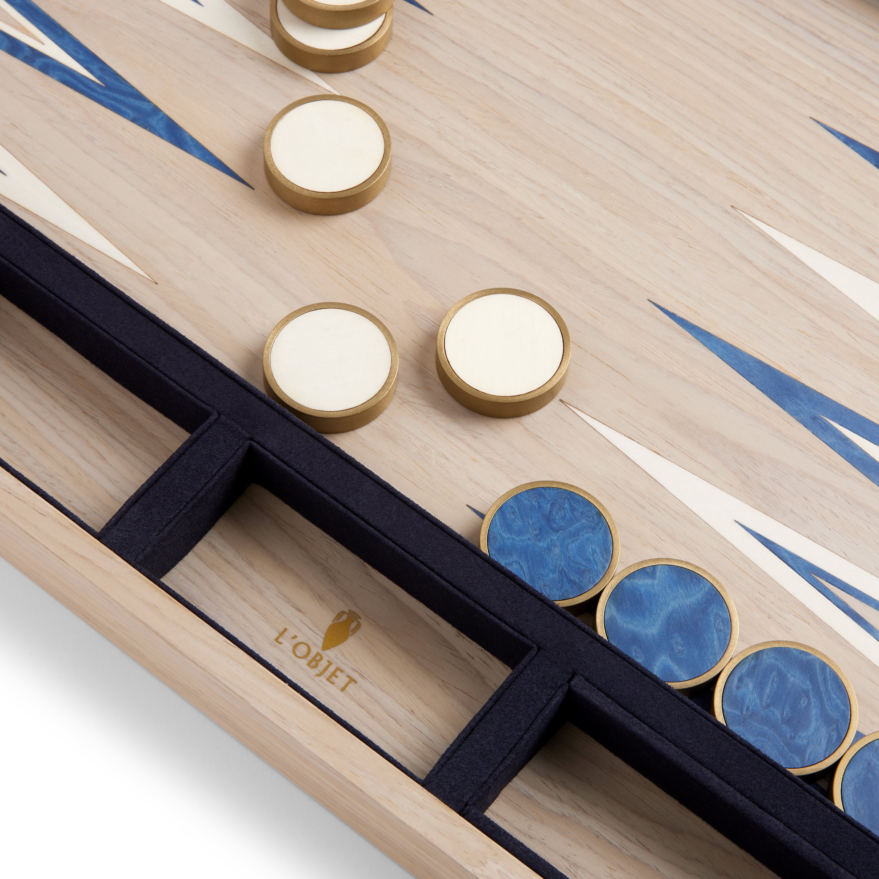 Premium Matis Backgammon Set - Classic Blue Wooden Board Game for Adults & Family | Perfect for Game Nights, Travel, and Home Decor