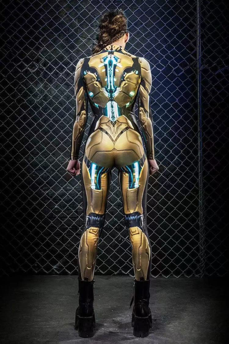 Shmily Girl Skeleton Costume for Women & Men - Halloween Cosplay Jumpsuit Bodysuit | Perfect for Halloween Parties, Cosplay Events & Themed Costume Nights