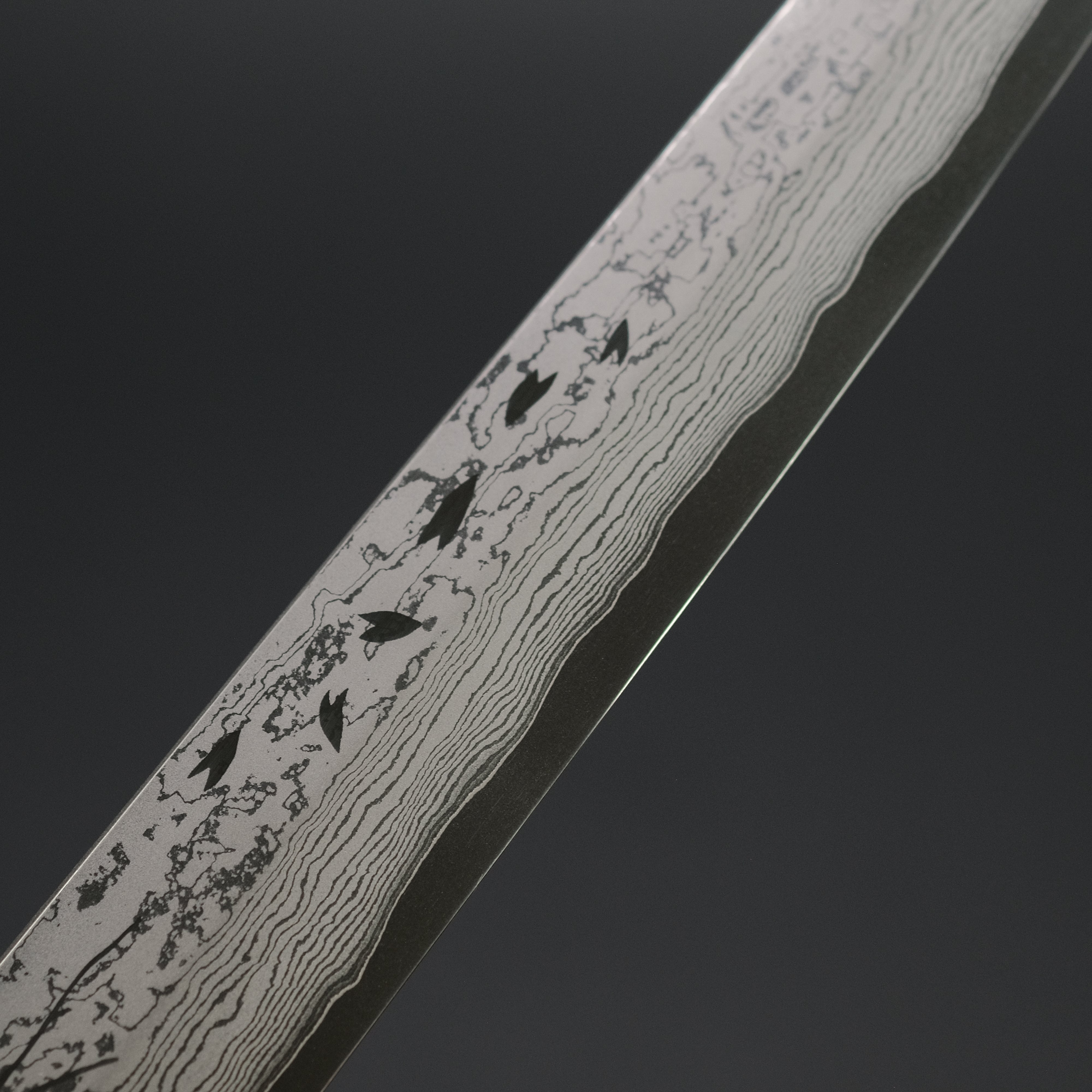 Hitohira Sakura Damascus Sakimaru Takobiki 300mm Japanese Chef Knife with Cherry Wood Handle & Saya - Perfect for Sushi, Sashimi & Precision Meat Cutting
