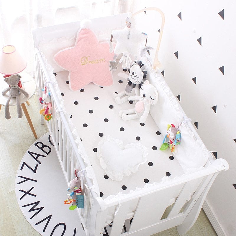 Soft & Breathable Baby Cot Bedding Set - Premium Crib Sheets & Blankets for Newborns & Toddlers | Nursery Essentials for Safe & Comfortable Sleep | Perfect for Daycare, Travel & Home Use