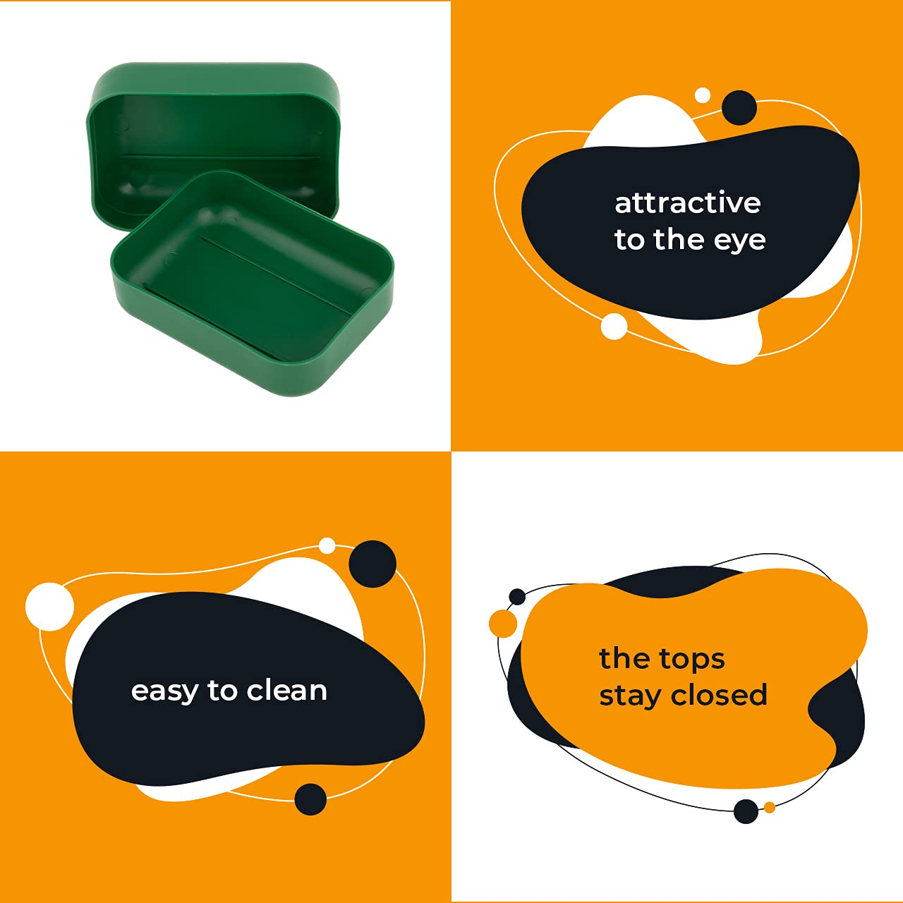 Portable Travel Soap Container - Leak-Proof Mini Plastic Soap Case for Dish Soap & Bar Soap | Compact Storage for Camping, Gym, Travel & Home Use
