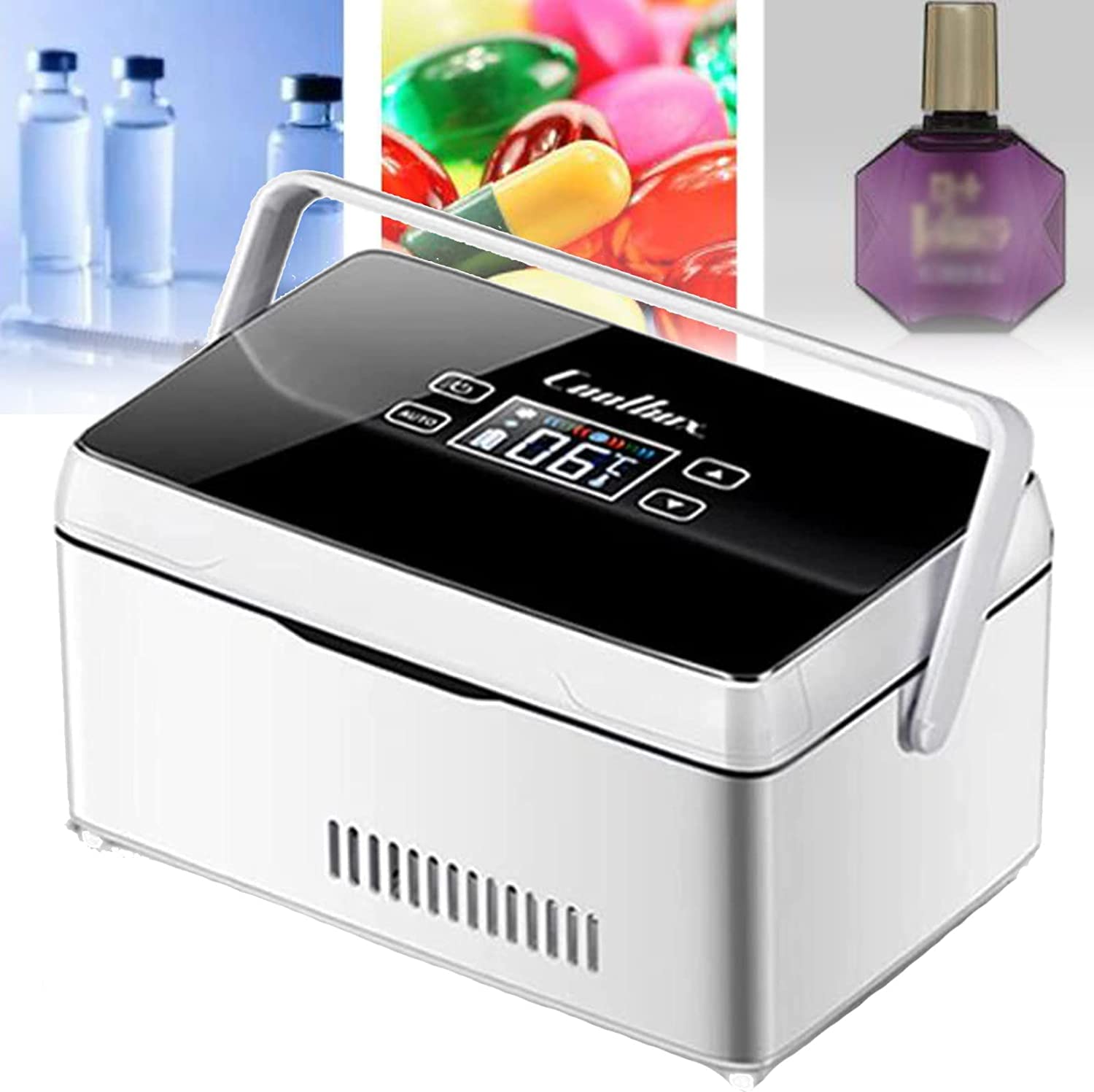 OBODN Portable Mini Medicine Fridge - Insulin Cooler with Smart Cooling, Rechargeable Car Small Fridge for Travel, Airplane, Car, Family Use, Includes Shoulder Bag, No Battery - Ideal for Outdoor Adventures, Camping, and Daily Commutes