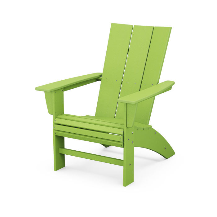 POLYWOOD Modern Curveback Adirondack Chair - Weather-Resistant Outdoor Furniture for Patio, Poolside & Garden Relaxation