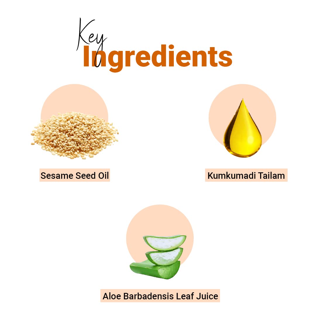 Vedic Line Kumkumadi Tailam Face Oil with Sesame Seed & Aloe Vera - Brightening Treatment for Tan Removal, Blemish & Pigmentation - 100ml for Dewy Glow Skin | Perfect for Daily Skincare Routine & Nighttime Rejuvenation