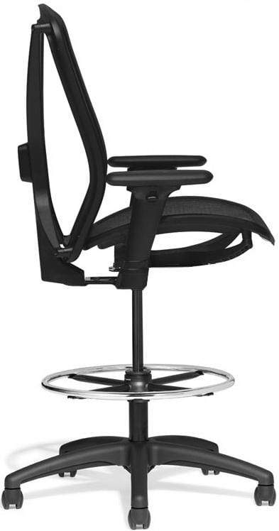 Allseating Premium Fluid Mesh Drafting Chair [81019] - Ergonomic Office Chair for Architects & Designers - Comfortable Adjustable Stool for Drafting Tables & Workstations