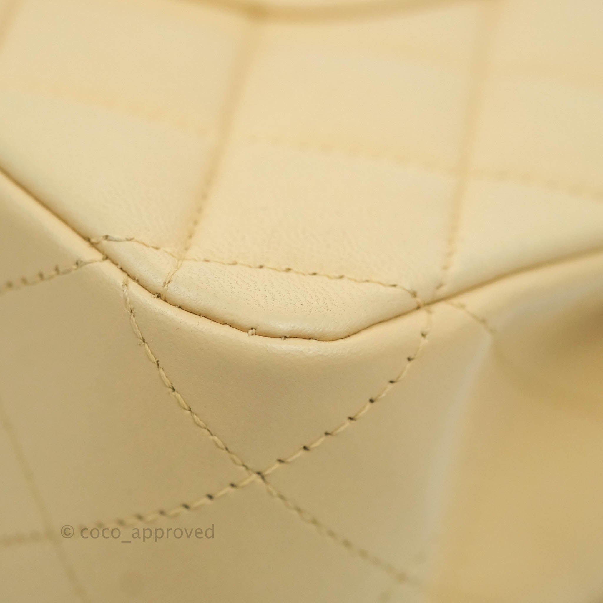 Chanel Classic Medium Double Flap Bag in Beige Lambskin Leather with Gold Hardware - Luxury Designer Handbag for Women, Perfect for Work, Date Night & Special Occasions
