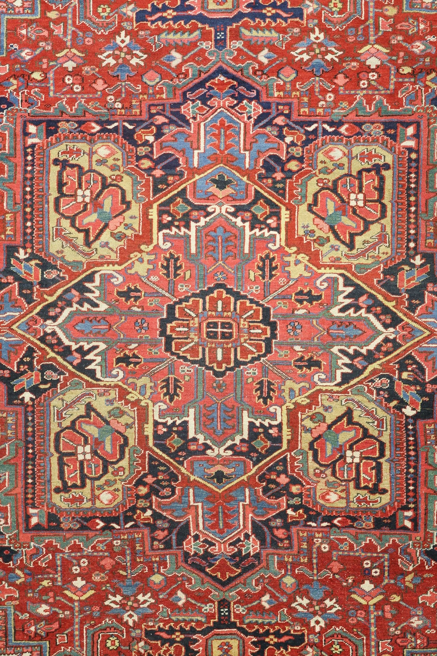 Antique Heriz Handwoven Tribal Rug - J75014 | Authentic Persian Carpet for Living Room, Bedroom & Home Decor