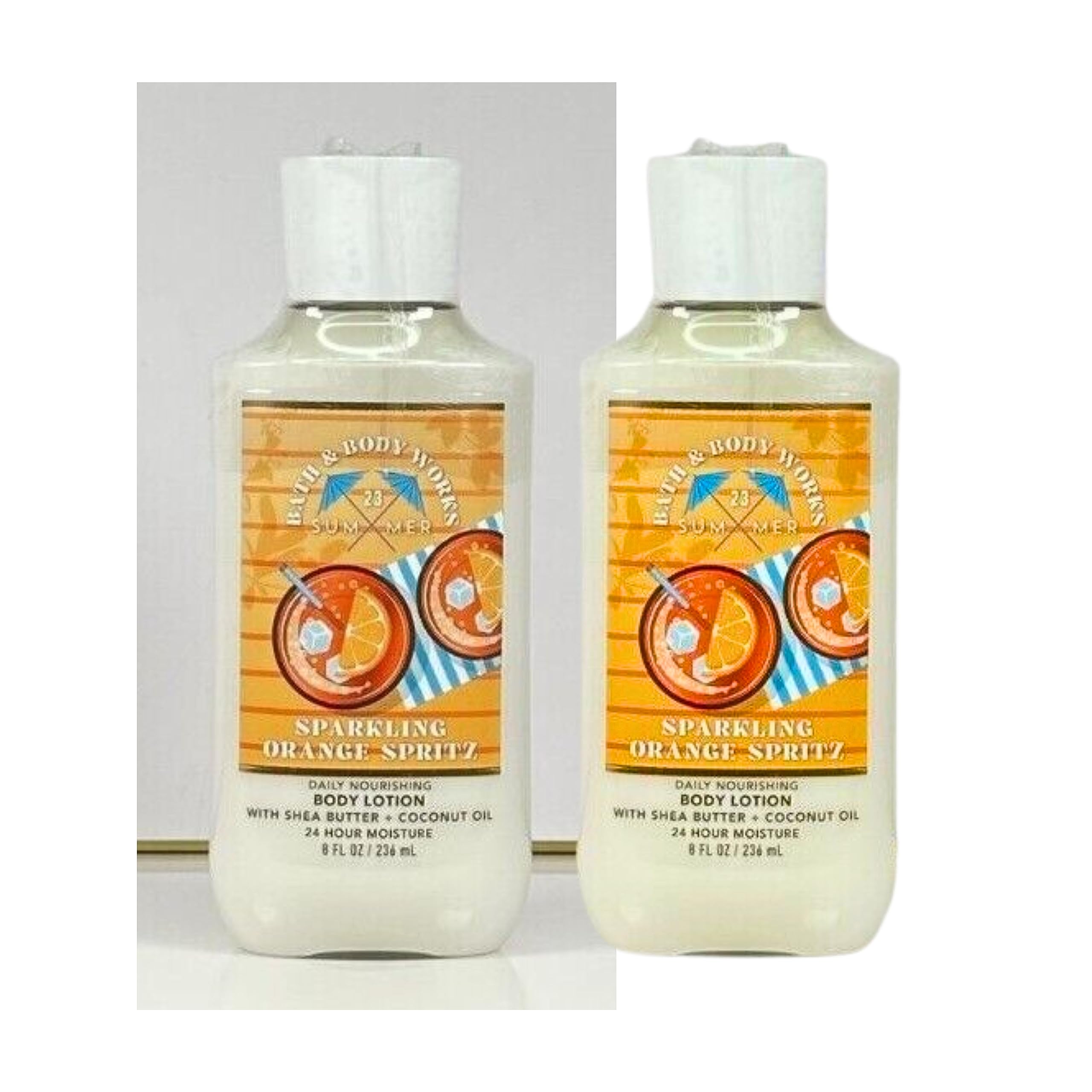 Bath & Body Works Sparkling Orange Spritz Body Lotion - 2 Pack (8oz Each) | Hydrating Moisturizer for Dry Skin | Perfect for Daily Use & Gift Giving