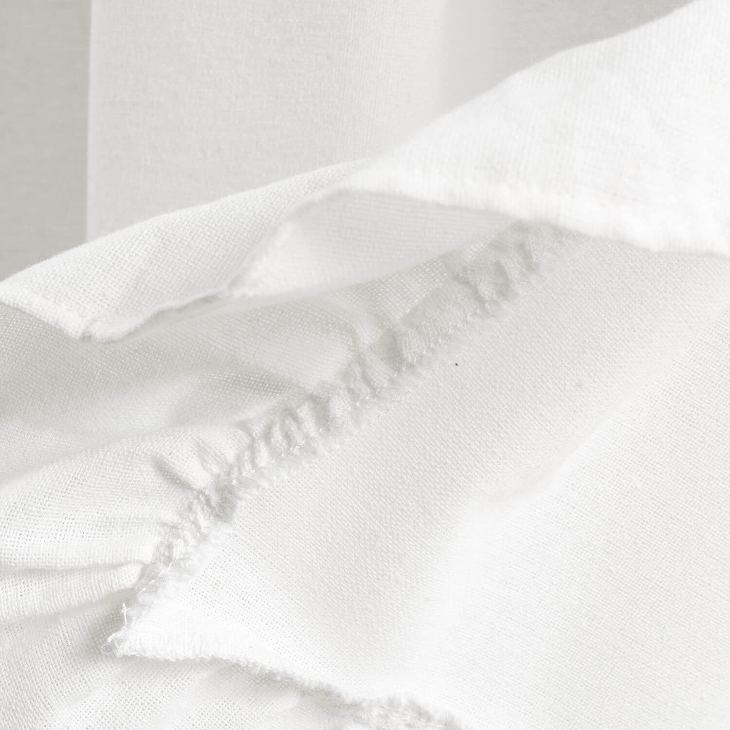 Lush Decor White Linen Ruffle Curtain Valance 58x18