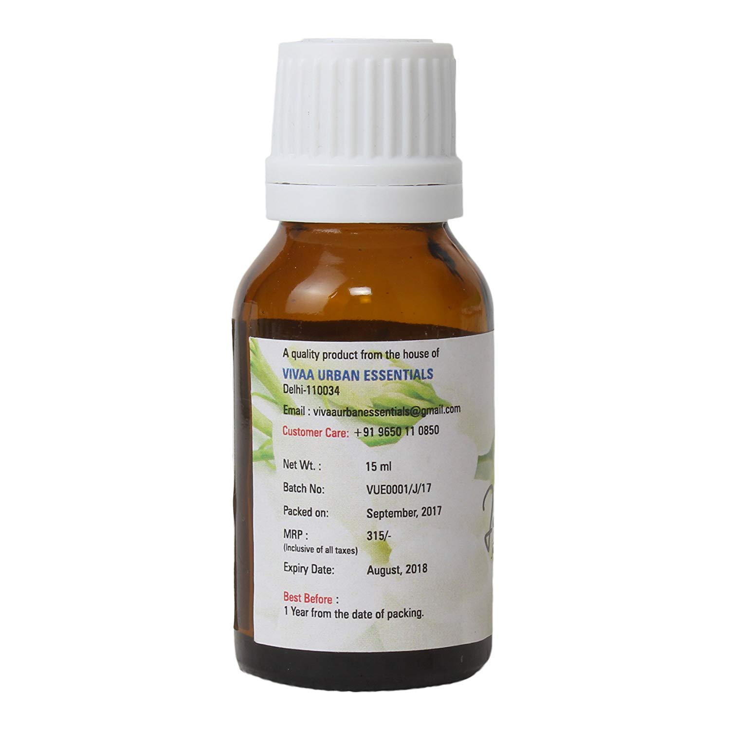 100% Pure Jasmine Essential Oil for Hair Care, Skin & Pimple Treatment - Undiluted, Therapeutic Grade - Aromatherapy, Massage & DIY Beauty Products