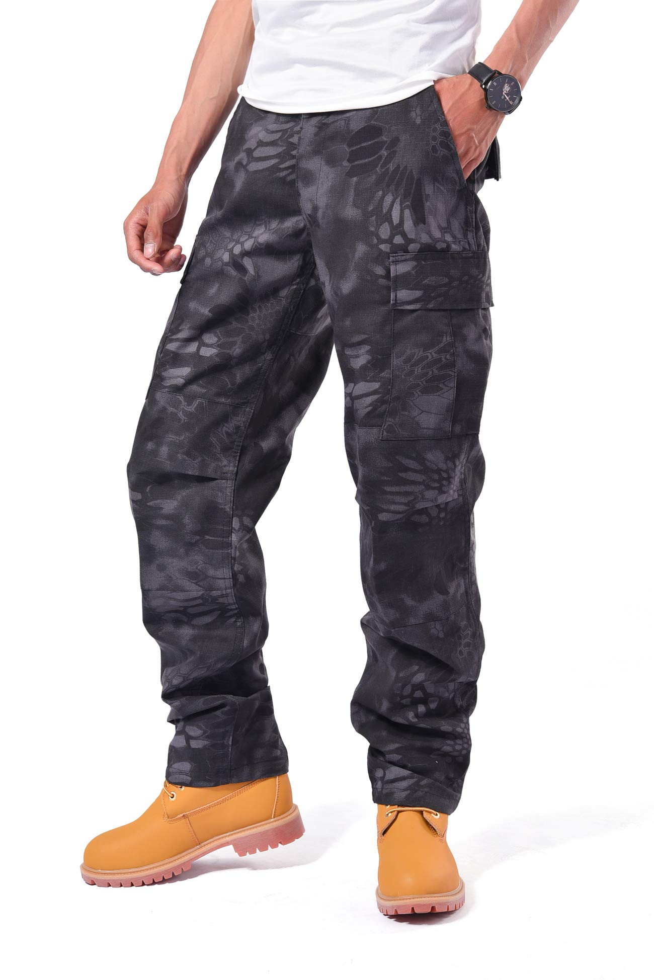 Men's Camouflage Cargo Pants - Military BDU Tactical Pants for Outdoor Hiking, Hunting & Casual Wear | Durable & Comfortable Army Style Pants