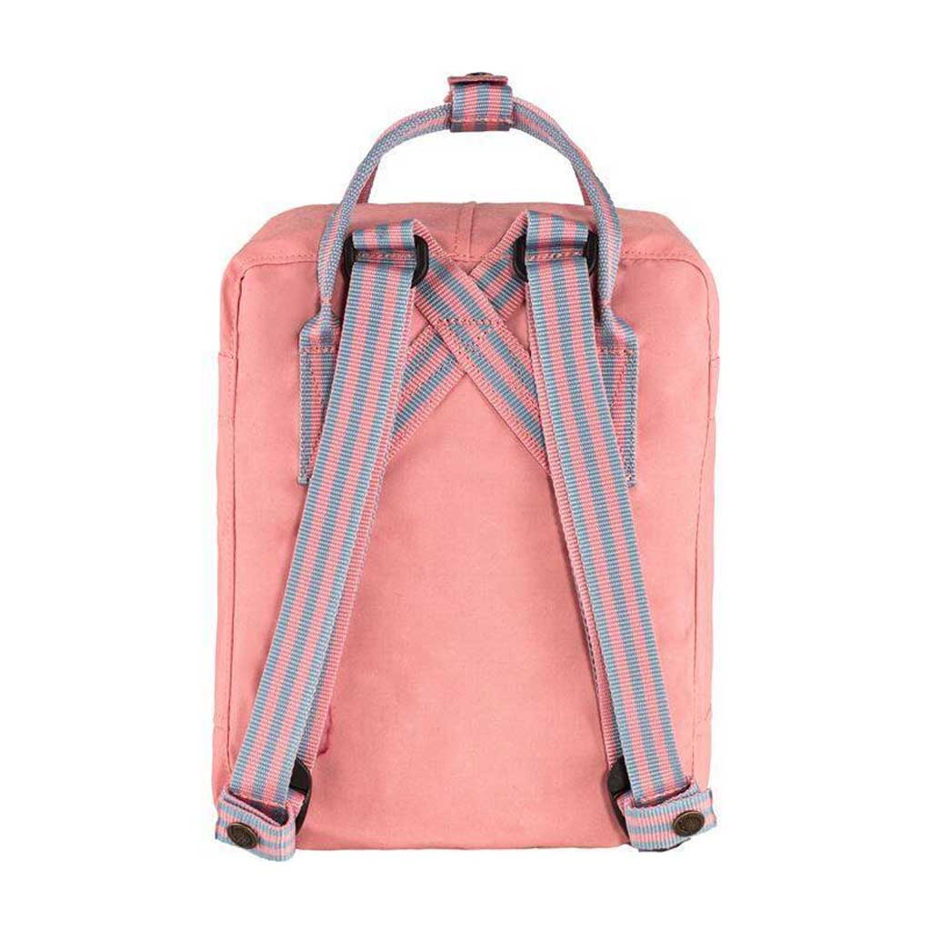 Fjallraven Kanken Mini Backpack - Lightweight Pink Striped Daypack for Women & Teens | Perfect for School, Travel & Outdoor Adventures