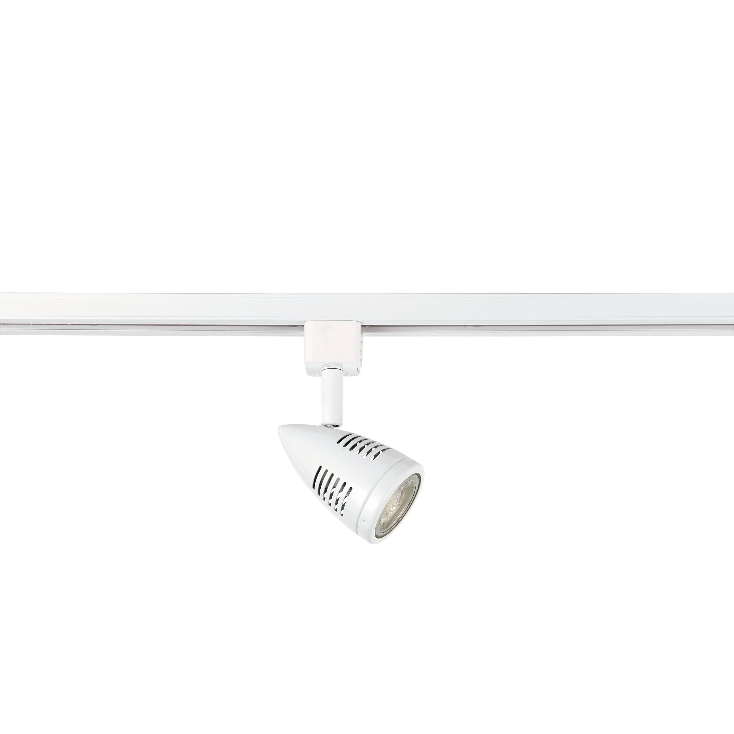 Bullet White Track Spotlight - Adjustable LED Spotlight for Home, Retail & Gallery Lighting - Perfect for Accent Lighting and Display Cases