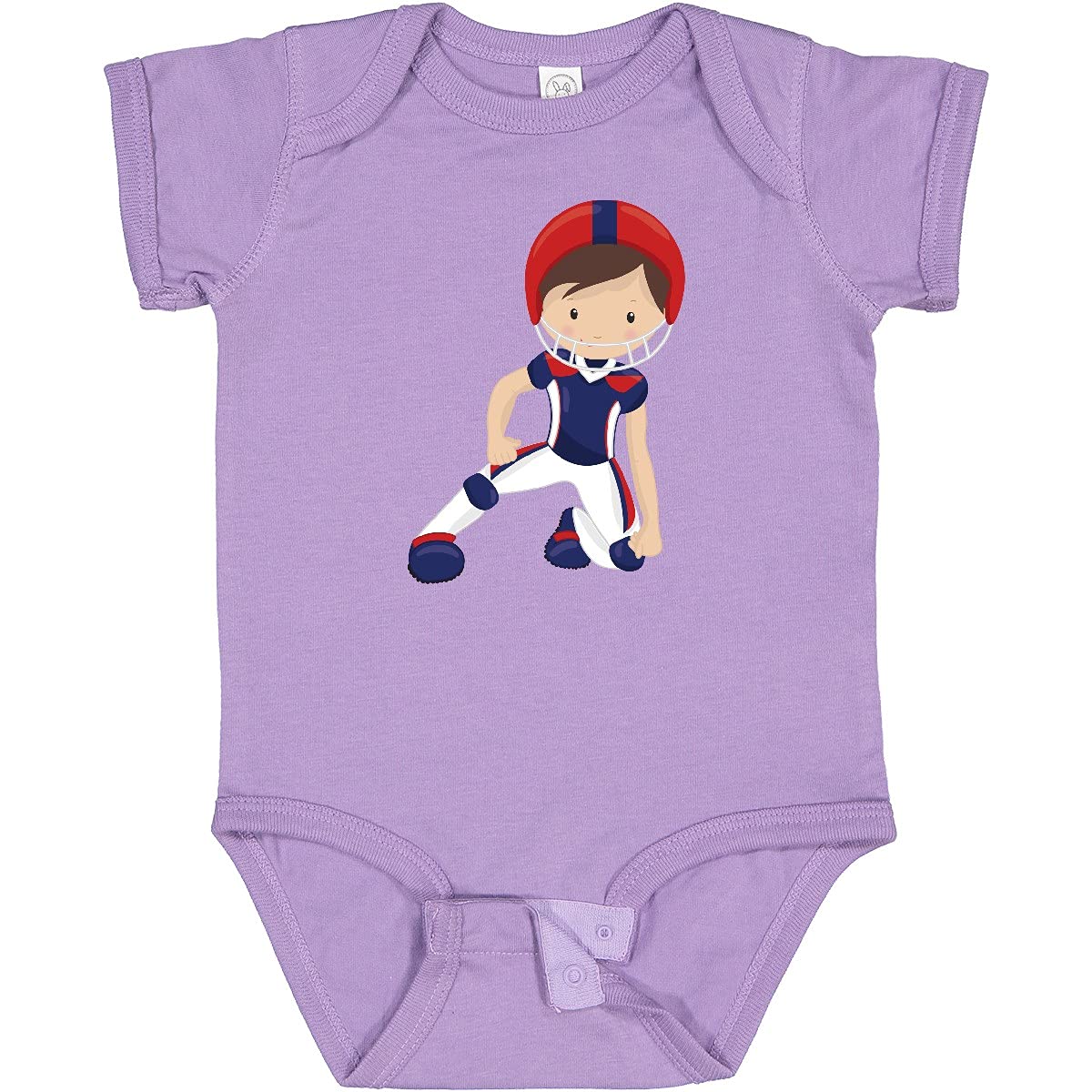 Inktastic American Football Baby Bodysuit - Cute Brown Hair Boy Rugby Outfit | Perfect for Game Day, Sports Events & Fan Gifts