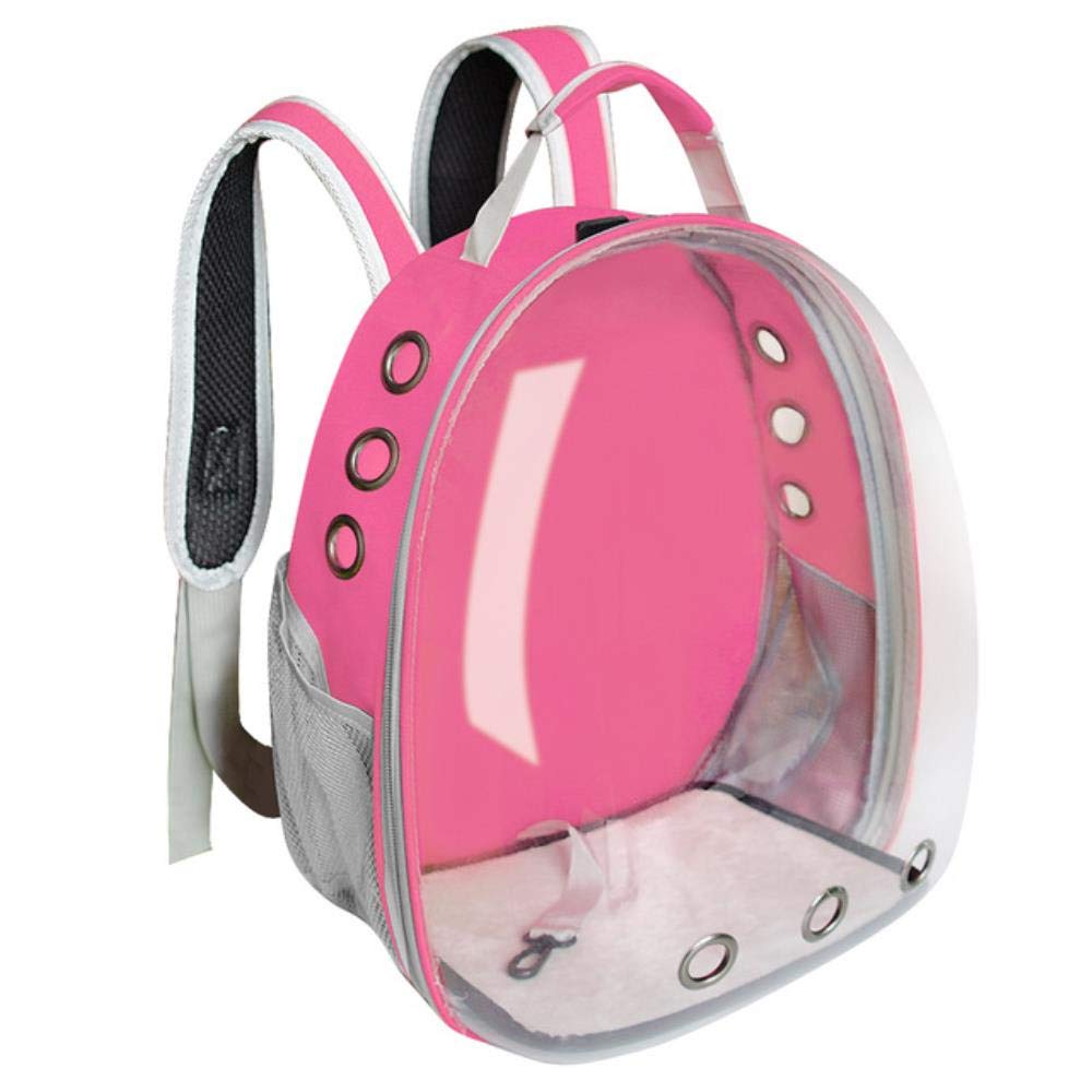 Breathable Transparent Pet Carrier Backpack - Space Capsule Design for Cats & Small Dogs, Pink - Perfect for Travel, Outdoor Adventures & Vet Visits