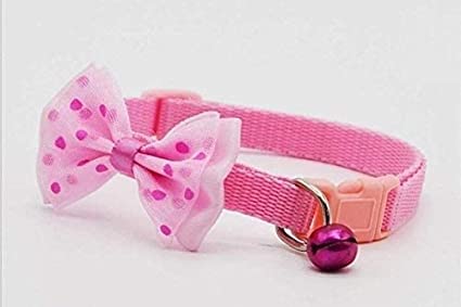 SR VISION Dog Collar with Bell & Bow Tie - Adjustable Cute Safety Collar for Puppies & Small Dogs (Multiple Colors) - Perfect for Daily Walks, Pet Photos & Special Occasions