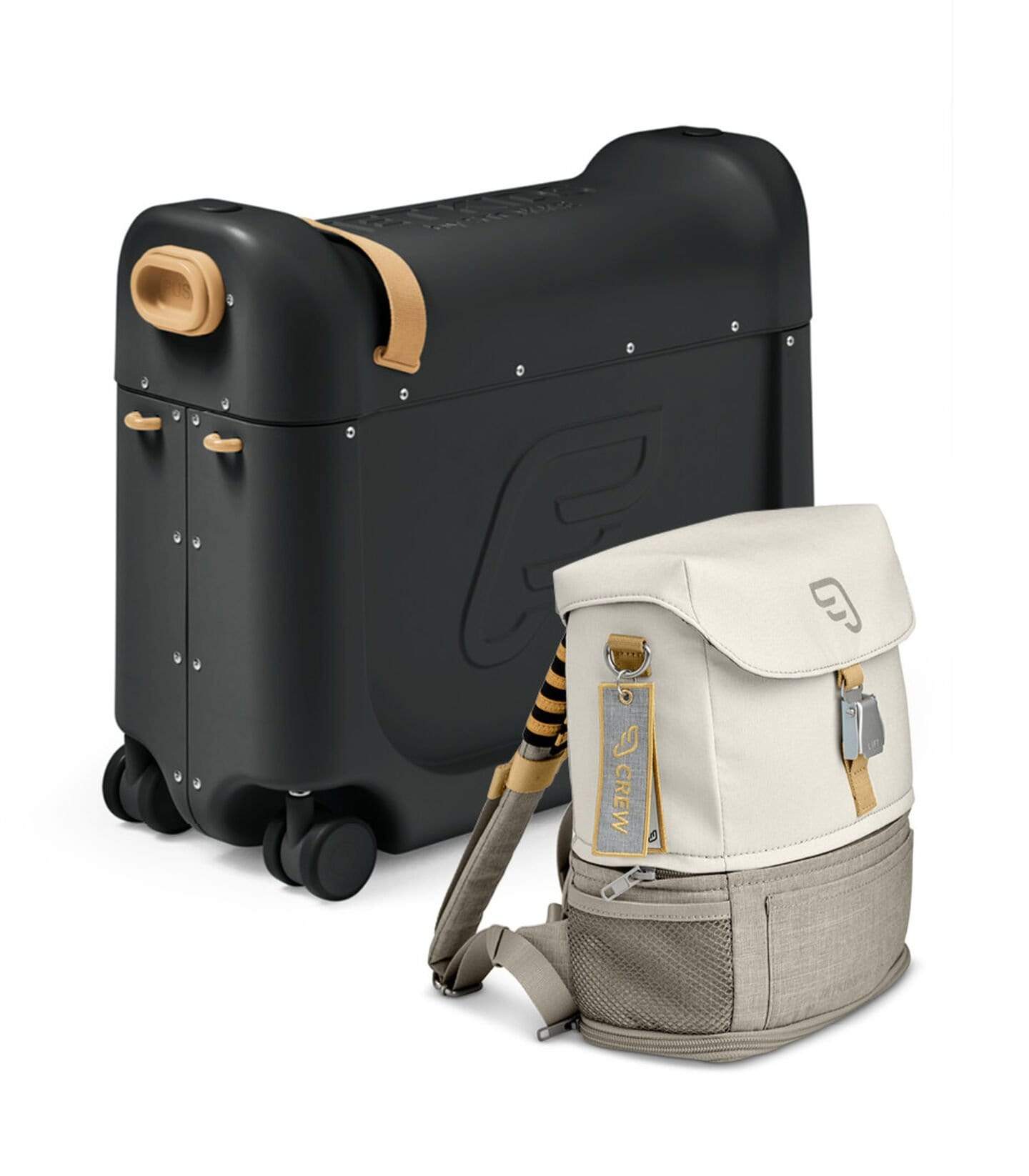 Stokke by JetKids BedBox & Crew Backpack Travel Bundle - Kids In-Flight Sleep Solution for Airplane Travel with Storage & Comfort