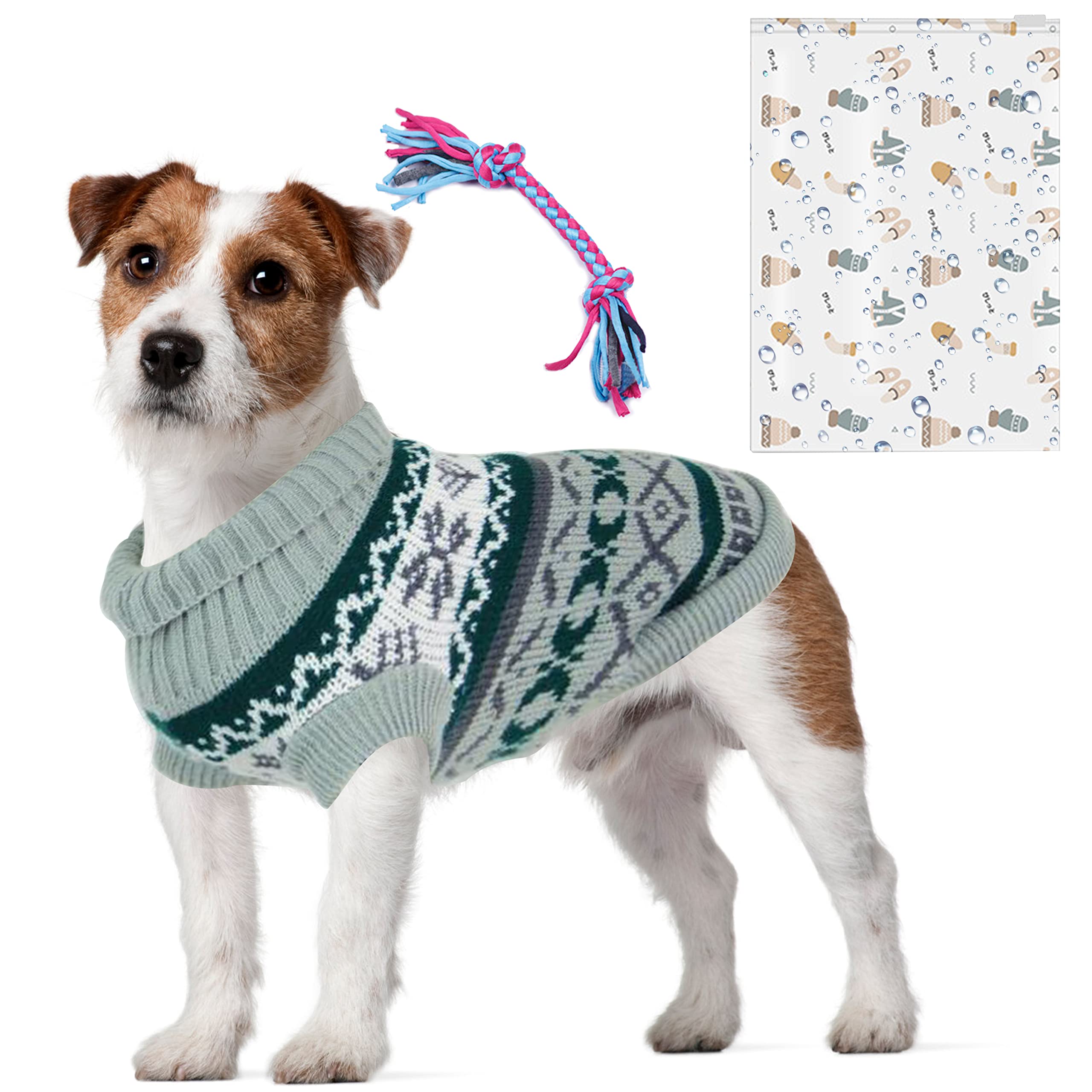 Christmas Snowflake Pet Sweater for Small Dogs & Cats - Warm Knitwear Winter Coat, Soft Puppy Clothing for Holiday Season | Perfect for Indoor & Outdoor Winter Activities