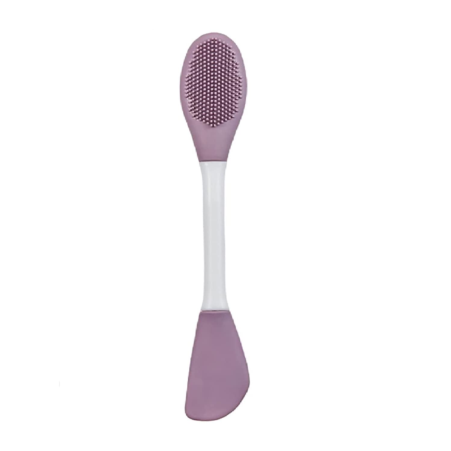 MAPPERZ Double Head Silicone Face Mask Brush - Soft Facial Cleansing Brush for Mud, Clay, DIY & Modeling Masks, BB/CC Cream & Body Lotion Application - Pore Cleaner & Skin Care Tool (Random Color) | Perfect for At-Home Spa, Professional Facials & Makeup Application