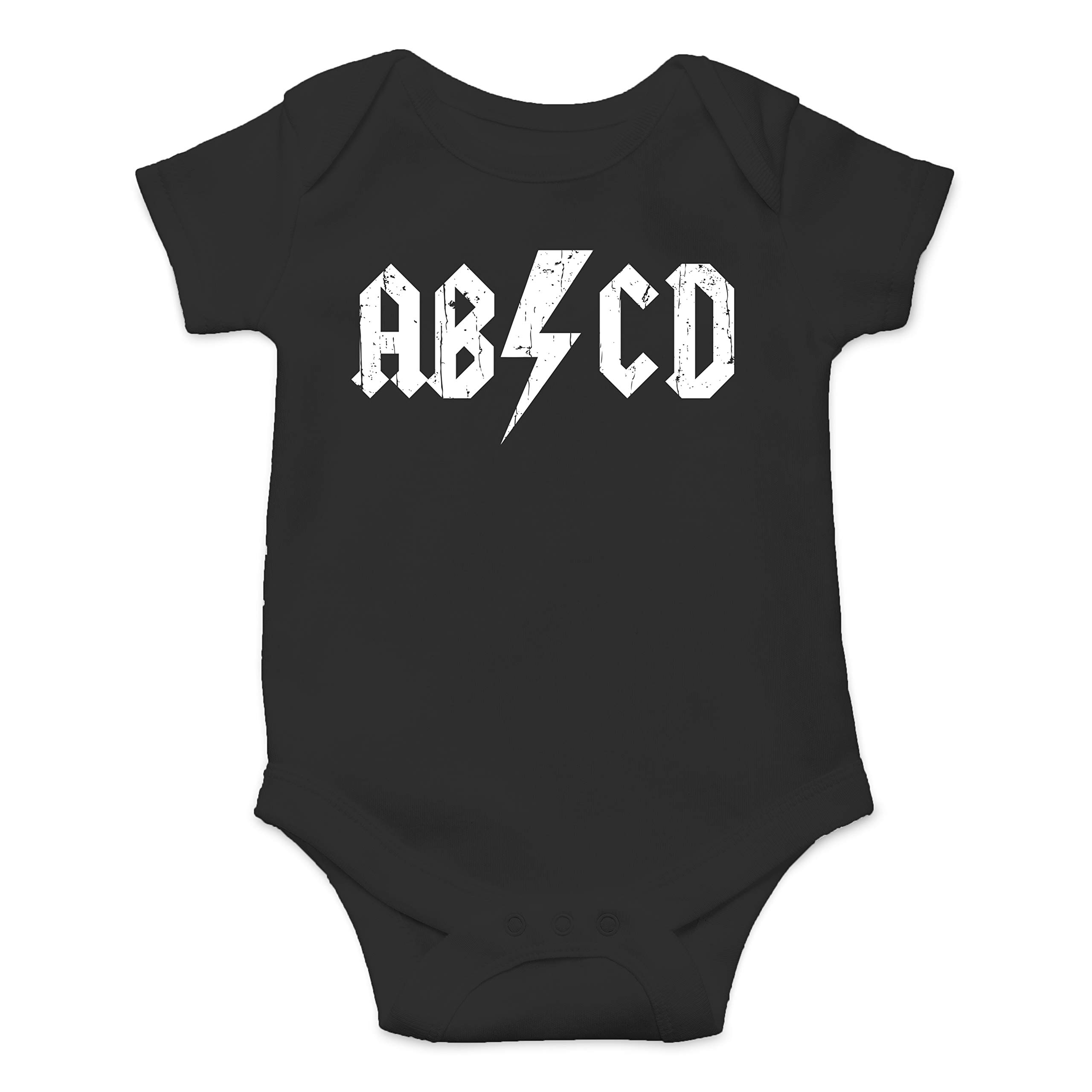 Funny Alphabet Rock and Roll Baby Bodysuit - Cute Newborn Outfit for Boys - Perfect for Photos, Playdates & First Birthday Parties
