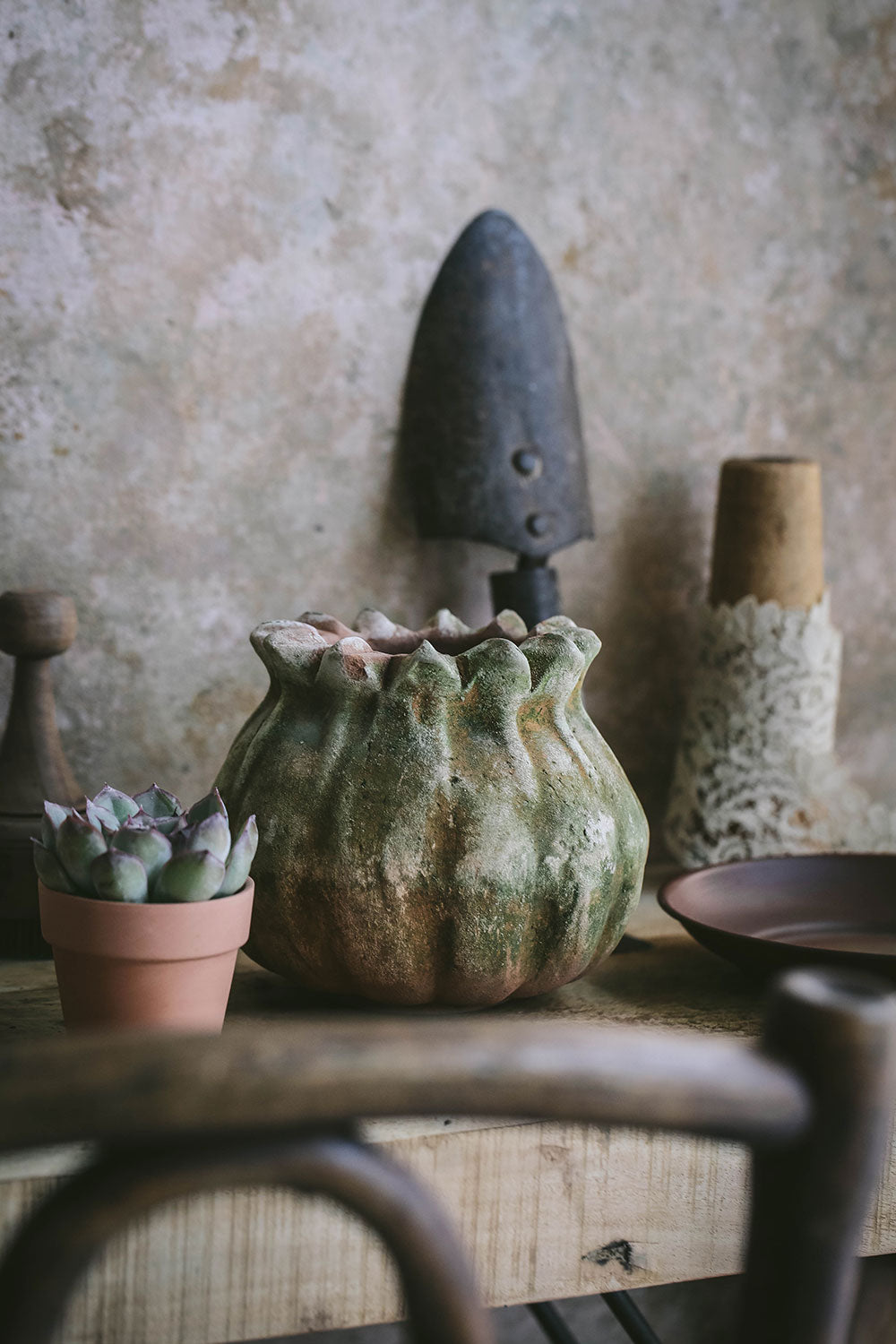 Aged Terracotta Poppy Planter - Handmade Clay Flower Pot for Indoor & Outdoor Plants - Perfect for Home Garden, Patio Decor, and Gift Ideas