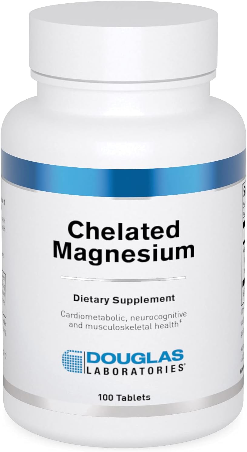 Douglas Labs Chelated Magnesium 400mg - High Absorption Magnesium Supplement for Muscle Relaxation, Sleep & Stress Relief - Supports Heart Health & Energy - 120 Capsules - Perfect for Athletes & Active Lifestyles