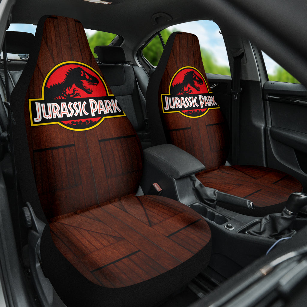Premium Jurassic Park Printed Car Seat Covers - Best Gift for Movie Fans & Car Enthusiasts - Perfect for Road Trips, Themed Cars & Dinosaur Lovers