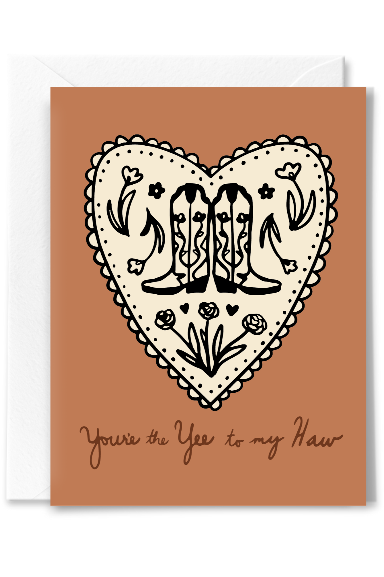 Yee to My Haw Love Card - Funny Cowboy Greeting Card for Couples, Anniversaries, Birthdays | Perfect for Western-Themed Events & Country Lovers