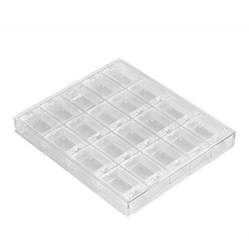 Diamond Painting Storage Box - 20 Grids Transparent Acrylic Bead Organizer Case for DIY Crafts, Jewelry Making & Nail Art Supplies | Perfect for Diamond Art Kits, Rhinestone Storage & Craft Room Organization