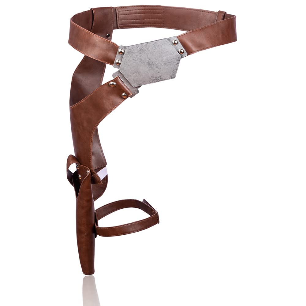 Han Solo Belt with Buckle - Premium PU Leather Cosplay Accessory for Star Wars Costume & Halloween Dress Up - Perfect for Cosplay Events, Halloween Parties, and Movie-Themed Gatherings