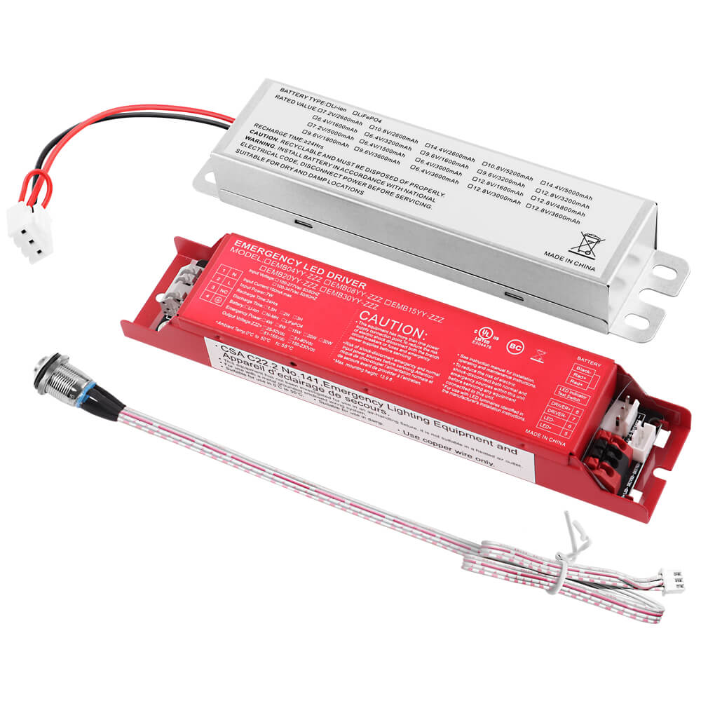 8W LED Emergency Backup Driver - Constant Power, 100-277V AC Input, 20-50V DC Output - Ideal for Commercial Lighting & Power Outage Preparedness