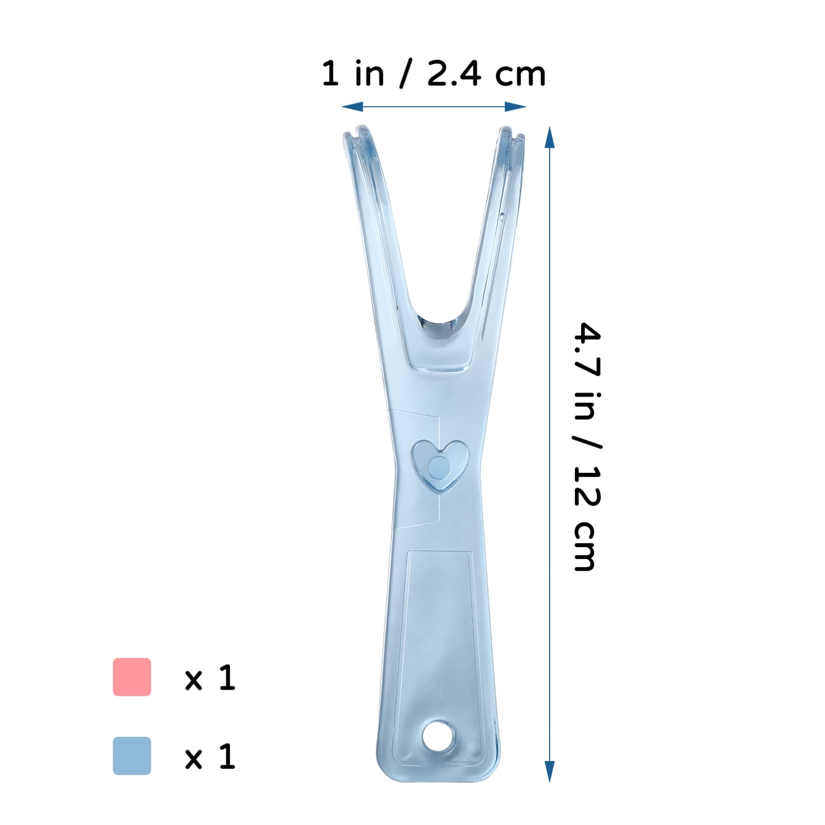 Healifty Reusable Dental Floss Holder - 2 Pack Teeth Cleaning Floss Handle with Replacements (Pink & Blue) | Perfect for Travel, Home & Office Oral Care