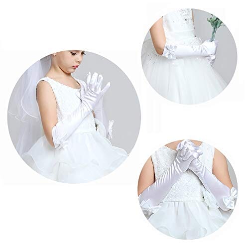 Long Elbow Length Gloves for Women - Fashionable & Elegant Handwear for Evening Events, Weddings & Formal Occasions
