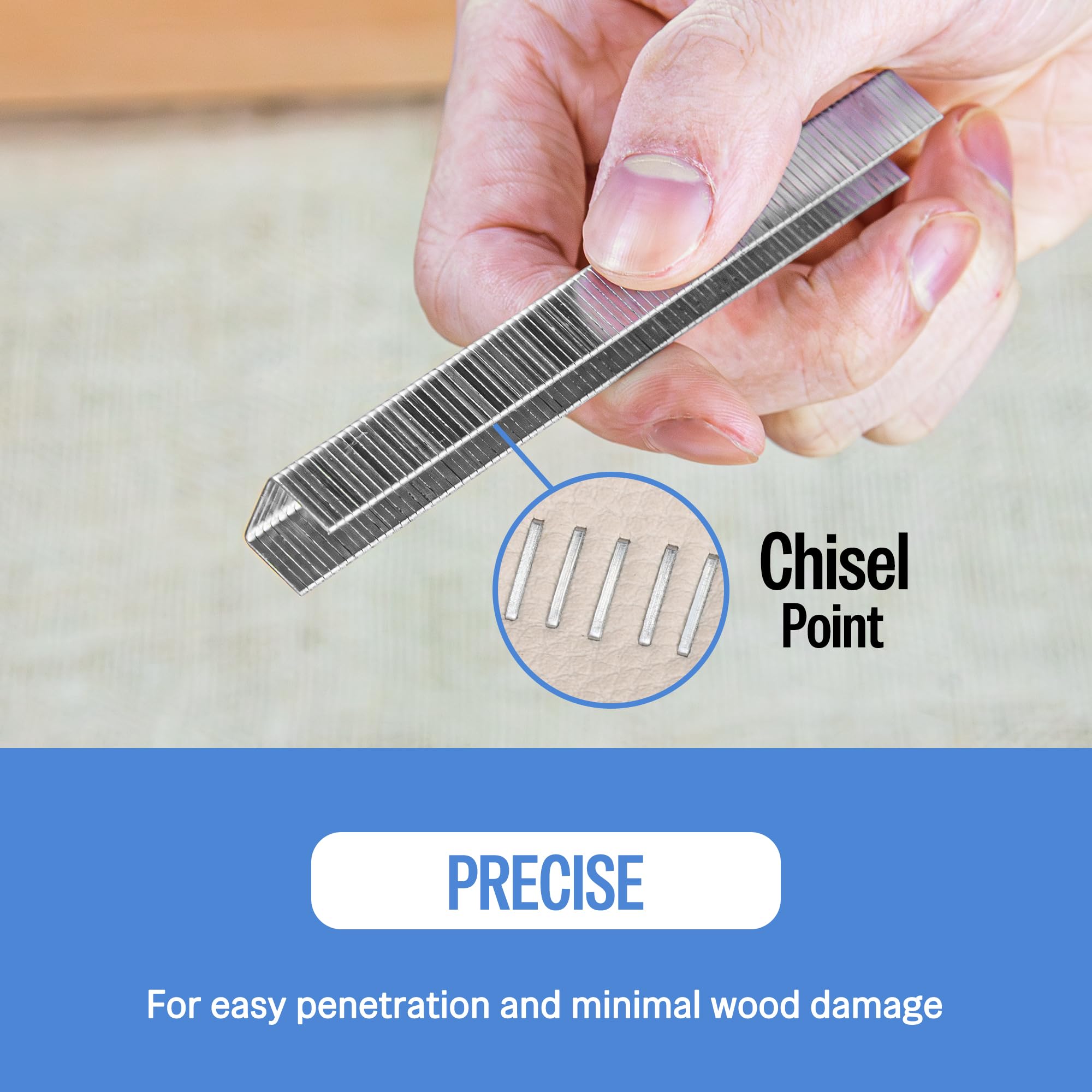 Meite 20 Gauge 1/2-Inch (12.3mm) Crown 3/8-Inch Length Upholstery Staples - Galvanized Fine Wire Staples for Staple Guns - Perfect for Carpets, Work Boxes, Cables, Sheds & DIY Furniture Projects (10 Boxes)