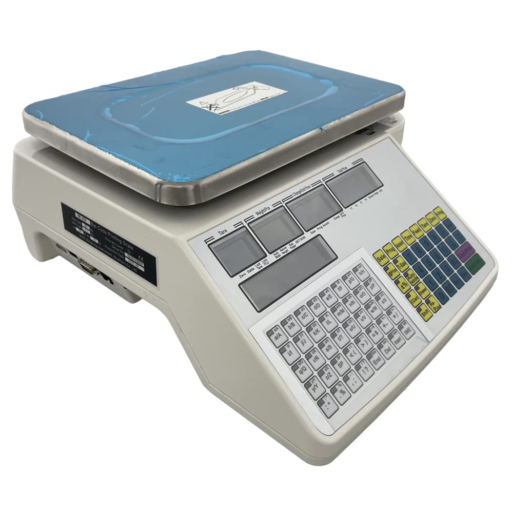 TECHTONGDA 30kg/66lb Digital Price Computing Scale with Thermal Printer - 110V Commercial Retail Scale, 5-Window Display, No Pole Design & 400 Thermal Labels - Perfect for Supermarkets, Retail Stores, and Warehouse Inventory Management