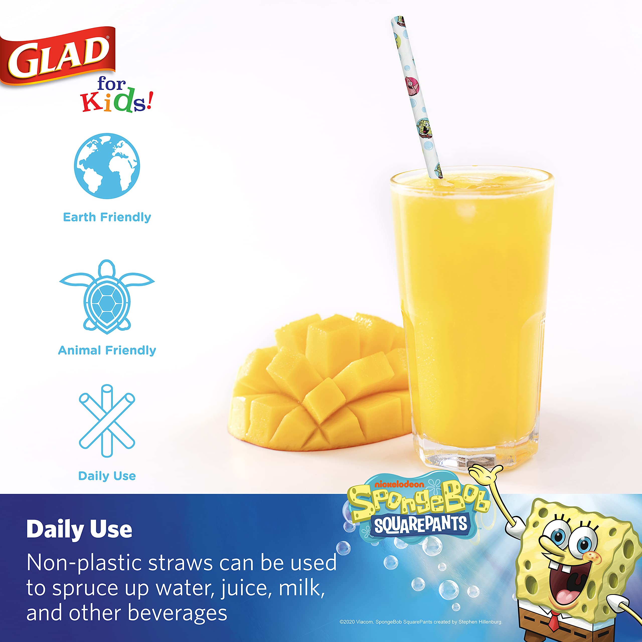 SpongeBob SquarePants Paper Plates for Kids - 20 Count, 8.5 Inch Disposable Party Plates - Heavy Duty Bubbles Design - Perfect for Birthday Parties, Picnics & Family Gatherings