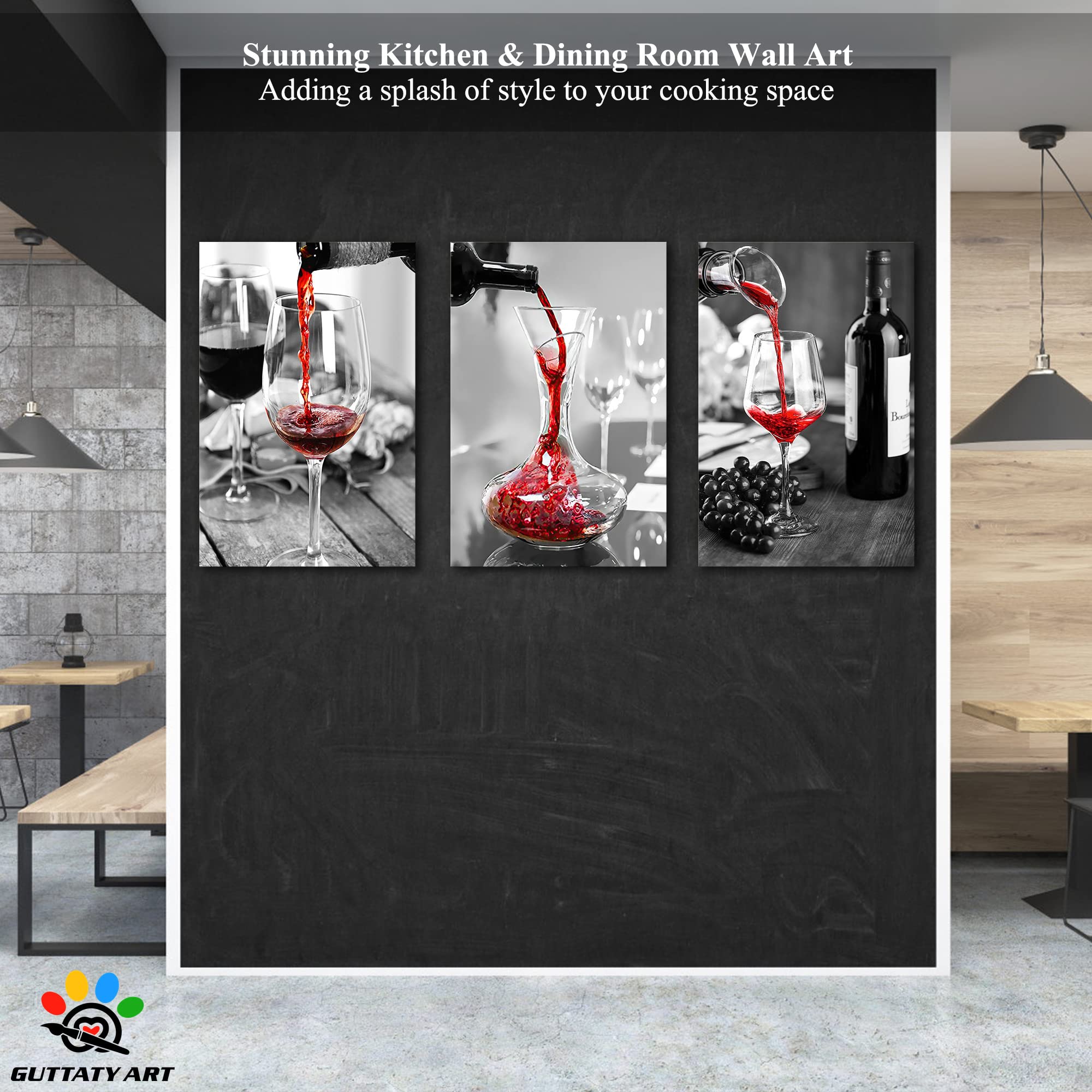 GUTTATY Modern Canvas Wall Art Set - 3PCS 20