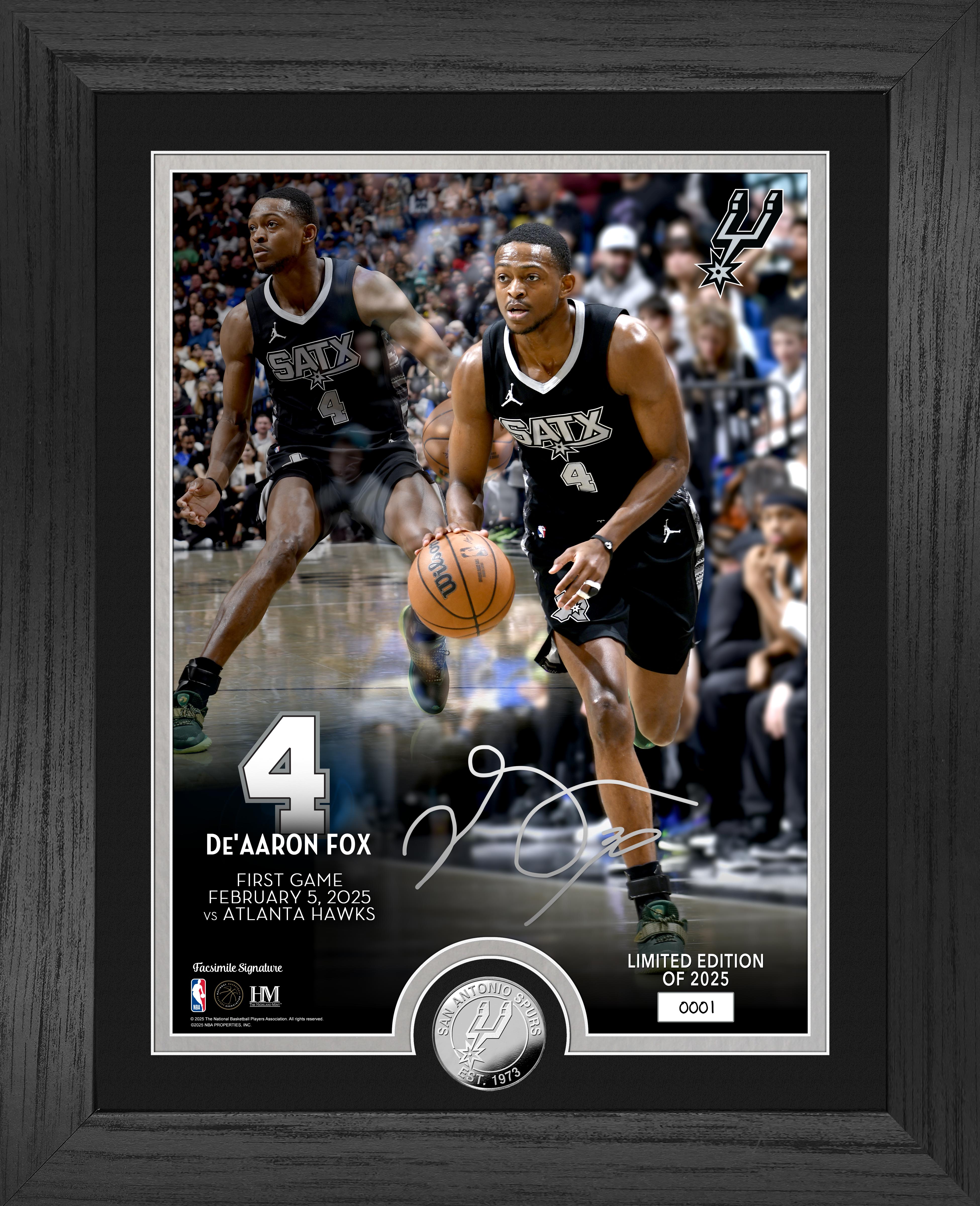 De'Aaron Fox San Antonio Spurs Commemorative Silver Coin - Limited Edition Collectible for NBA Fans, Sports Memorabilia Enthusiasts | Perfect for Display, Gifts, and Sports Collections