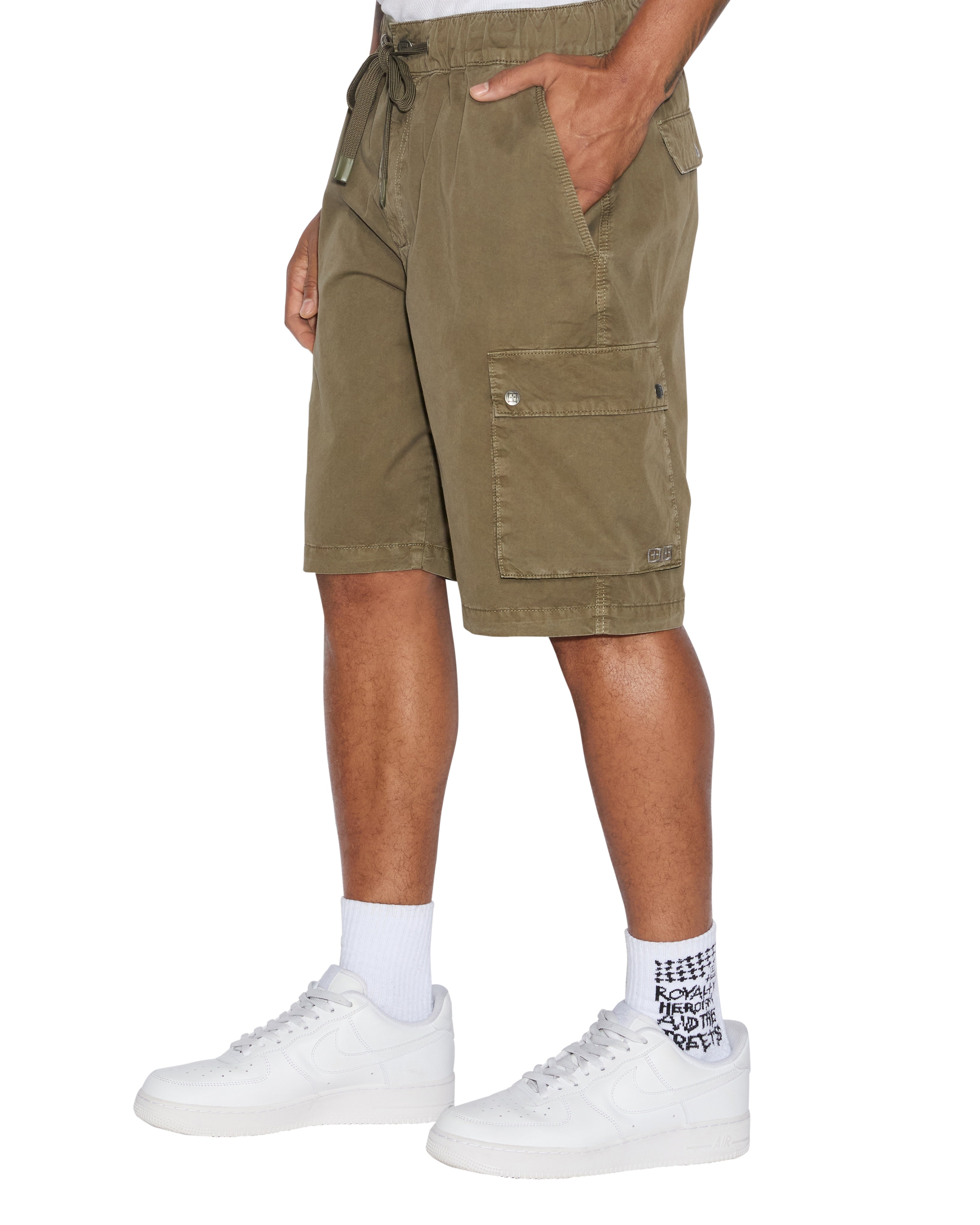 KRUSH CARGO SHORT ARMY FADE - Military Style Cargo Shorts for Men | Durable & Comfortable Outdoor Workwear | Perfect for Hiking, Camping & Casual Wear