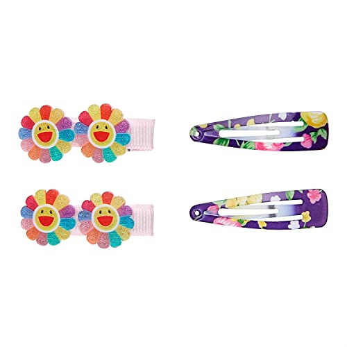 NISHA Kids Hair Clips - 4 Pack Colorful Hairpins for Girls, Non-Slip Barrettes for Toddlers - Perfect for School, Parties & Daily Hairstyles