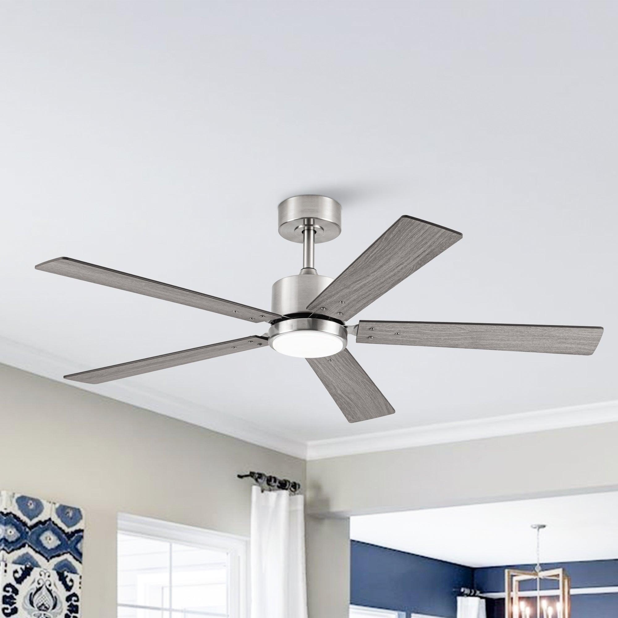 Vaczon 56 Inch DC Motor Ceiling Fan with Remote Control, LED Light Kit - Energy Efficient Quiet Operation for Living Room, Bedroom, Office