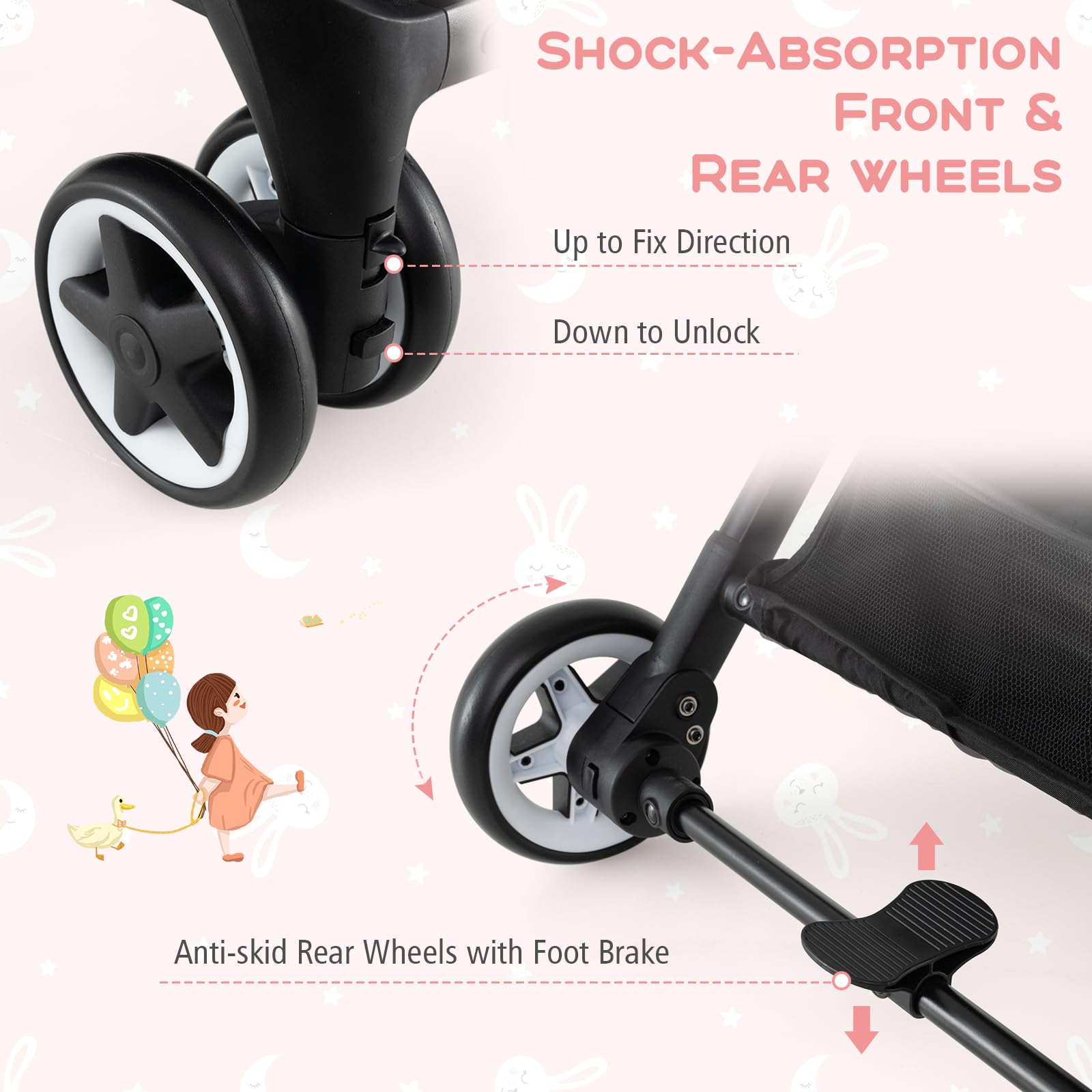 HONEY JOY Lightweight Baby Stroller - Compact One-Hand Fold Travel Stroller for Airplane, Fits Cabin & Overhead Bins, Self-Standing Toddler Stroller with Adjustable Backrest & Canopy (Beige) - Perfect for Air Travel, Shopping, and Daily Walks