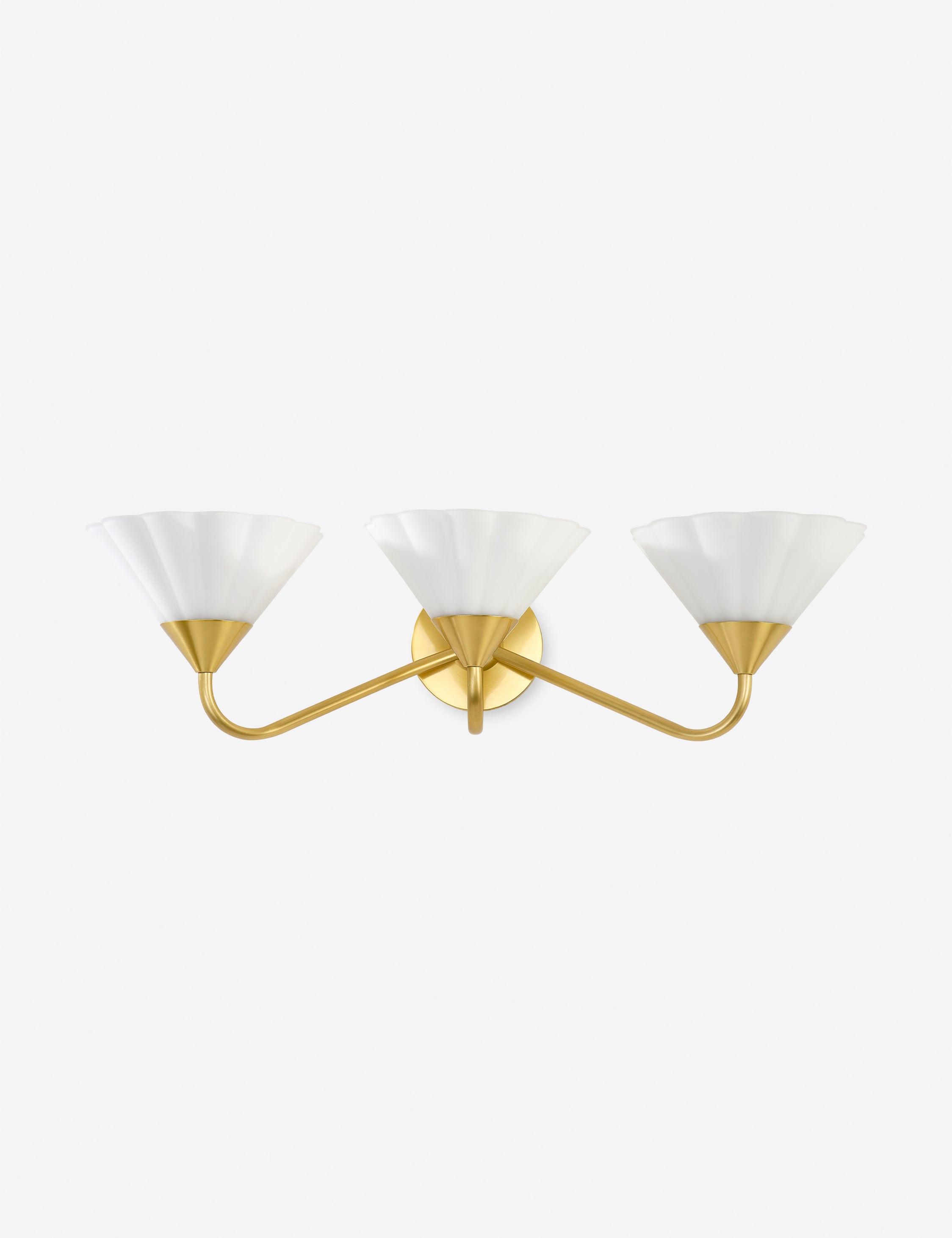 Brennan 3-Light Wall Sconce - Modern Flush Mount Lighting Fixture for Bedroom, Hallway & Living Room - Brushed Nickel Finish