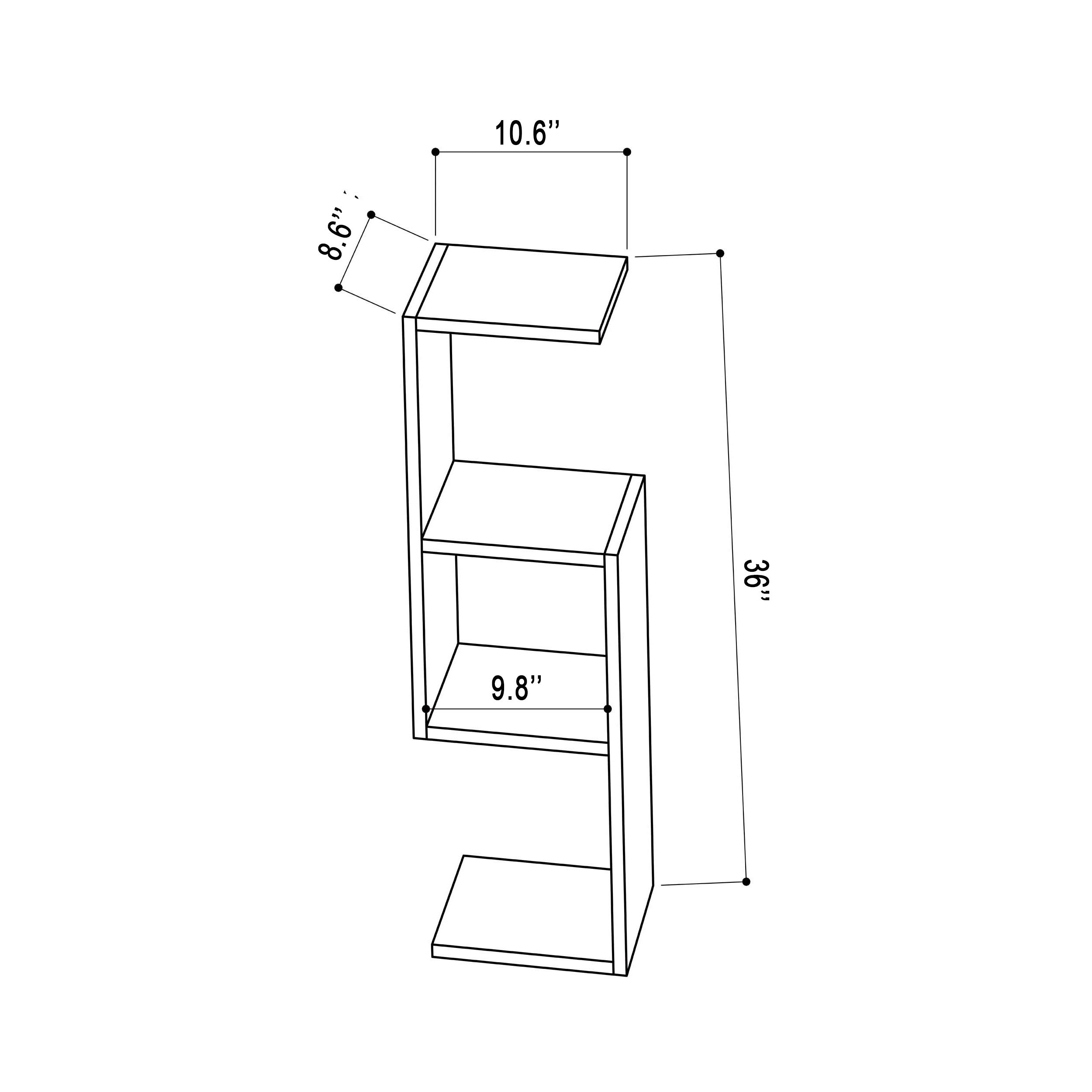 Modern Mocha Wall Shelf 35