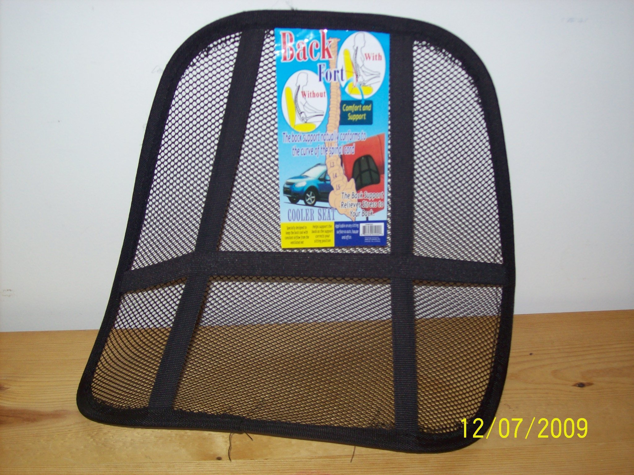 Ergonomic Cooler Seat Lumbar Back Support Cushion with Breathable Mesh - Perfect for Office Chairs, Gaming Seats, and Car Seats to Relieve Back Pain