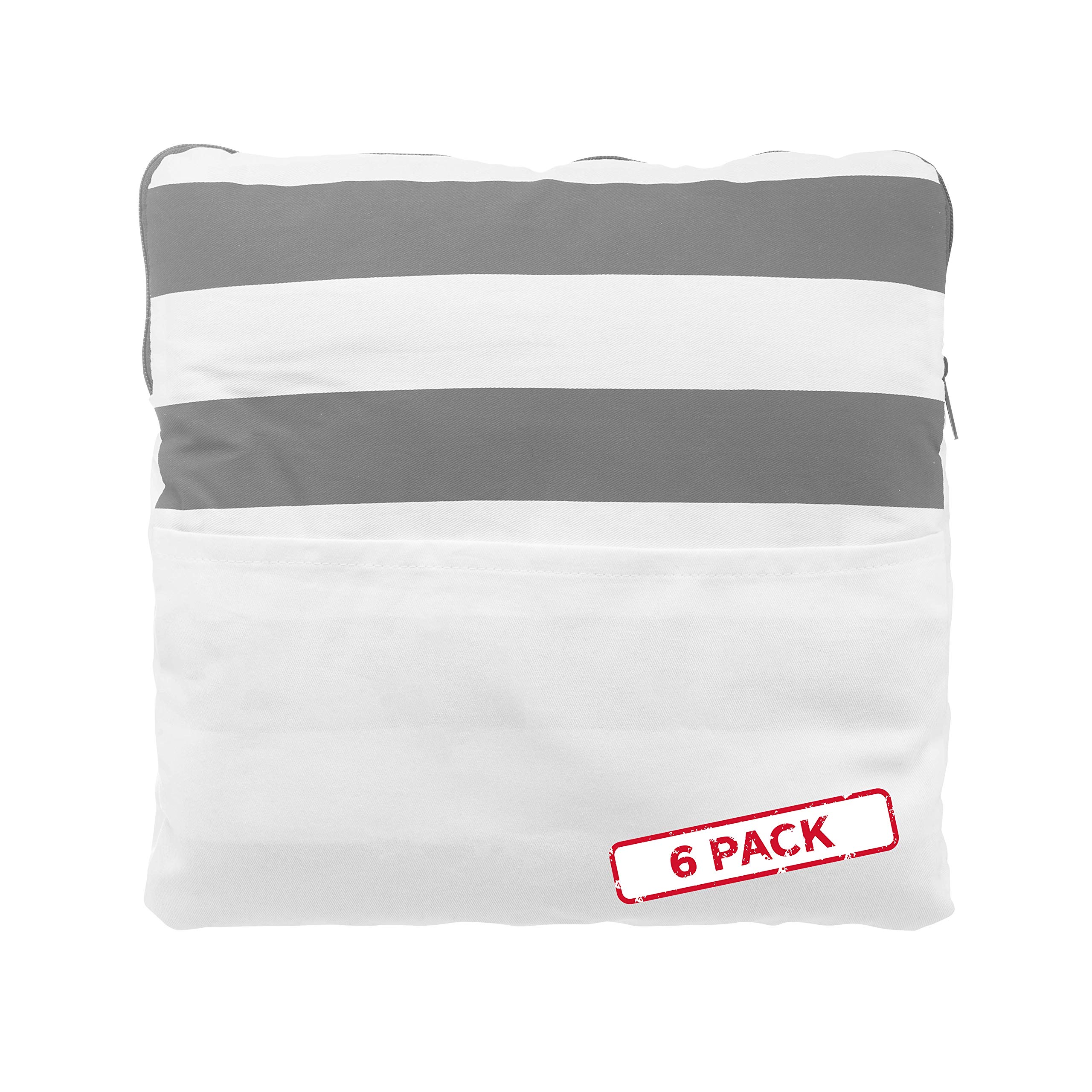 2-in-1 Cordova Pillow Blanket Set with Front Pocket - Ultra Soft Fleece Blanket & Pillow Combo in Grey - Perfect for Travel, Camping, and Cozy Home Use