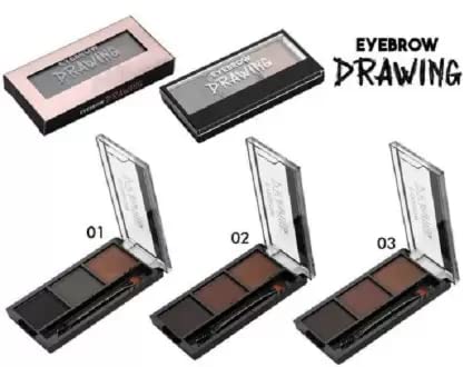 Best 3-in-1 Black & Brown Eyebrow Powder Palette - Natural Looking Brows for Everyday Makeup, Professional Salon Results at Home