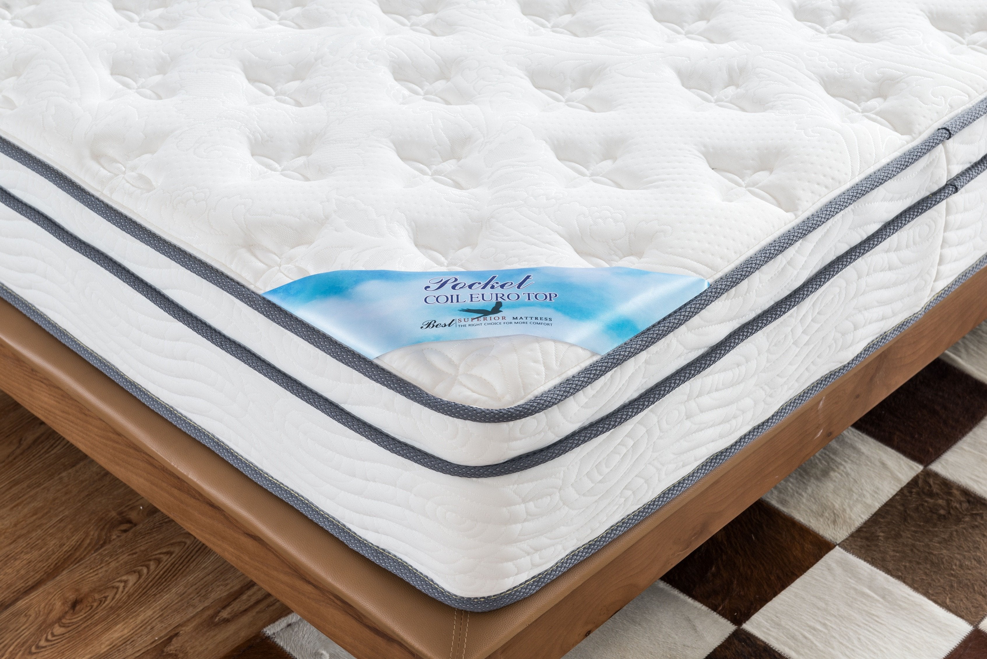 Premium Pillow Top Twin Size Pocket Spring Mattress - Supportive & Comfortable for Kids, Teens & Guest Rooms - Perfect for Back Pain Relief & Restful Sleep