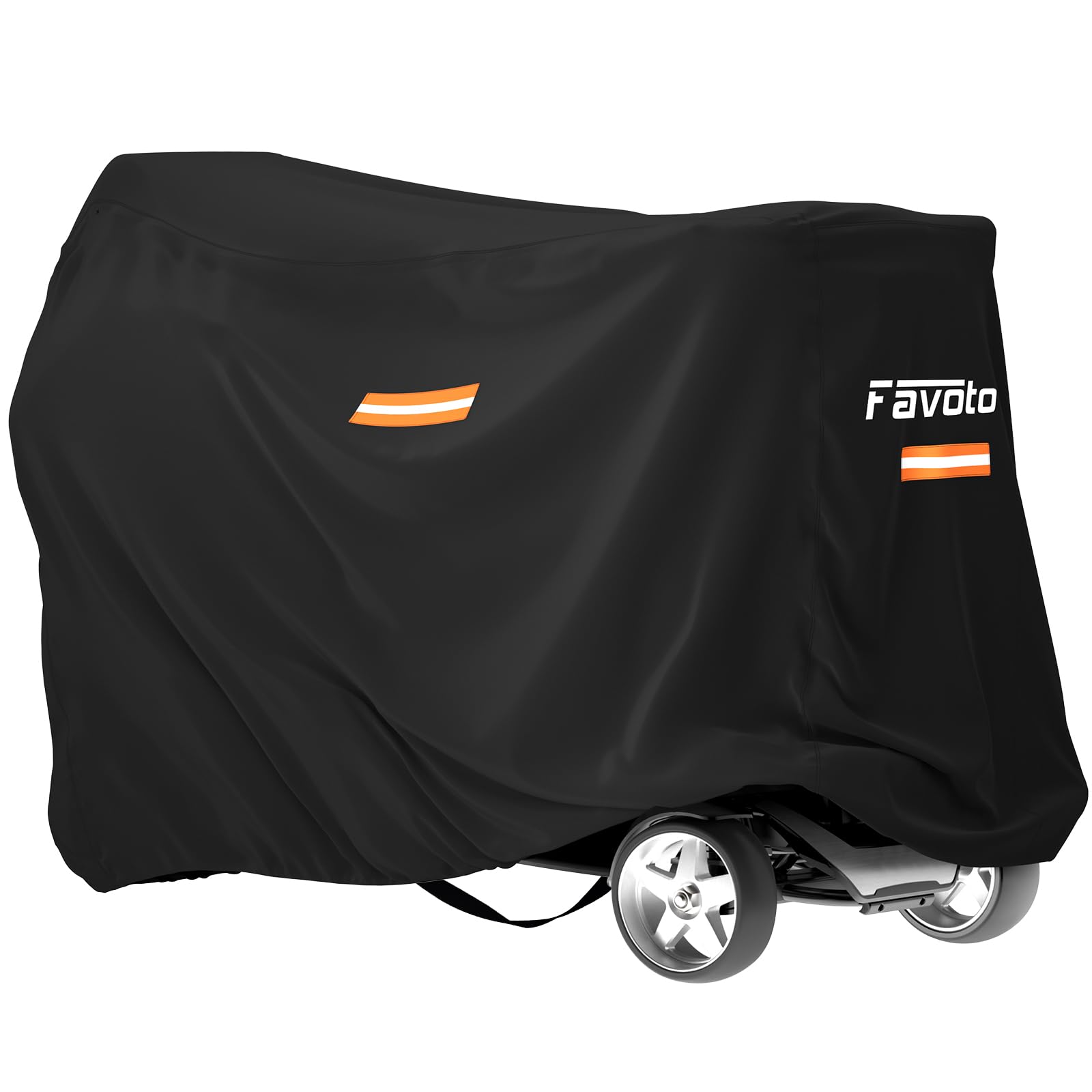 Favoto Waterproof Mobility Scooter Cover - Heavy Duty 210D Oxford Fabric for Outdoor Protection, Dustproof & UV Resistant with Windproof Buckle & Sealed Seams (67