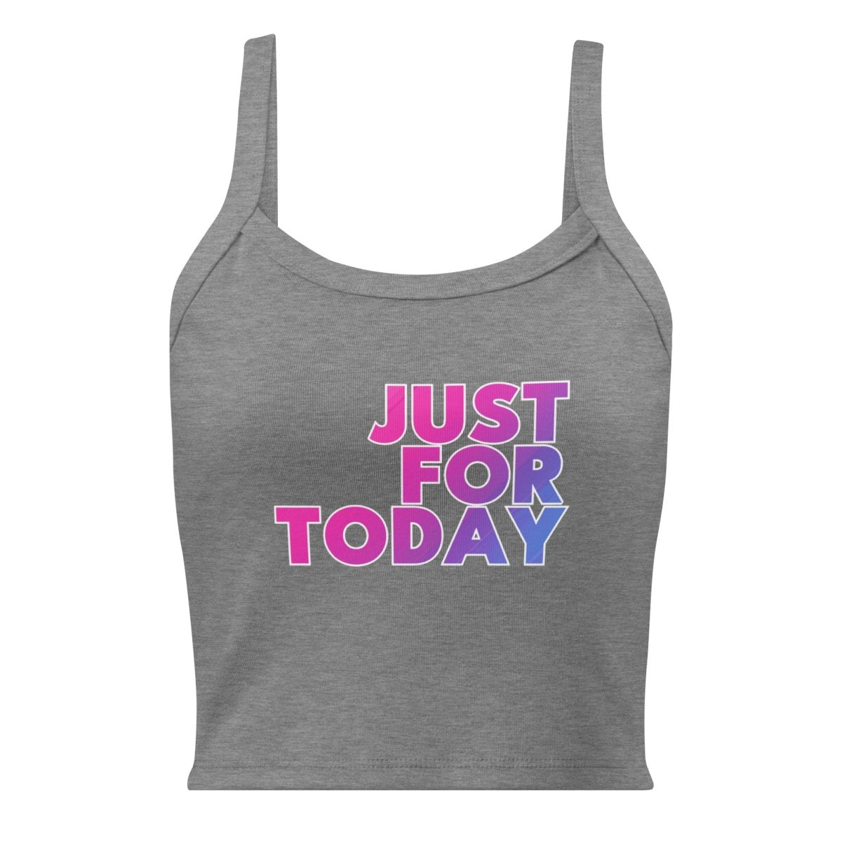 Just For Today Women's Fitted Ribbed Tank Top - Soft Stretchy Comfortable Casual Wear for Yoga, Gym, and Everyday Outfits